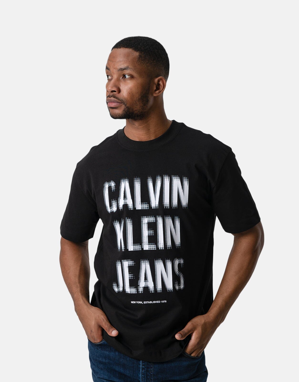 Calvin Klein Illusion Logo T-Shirt Black